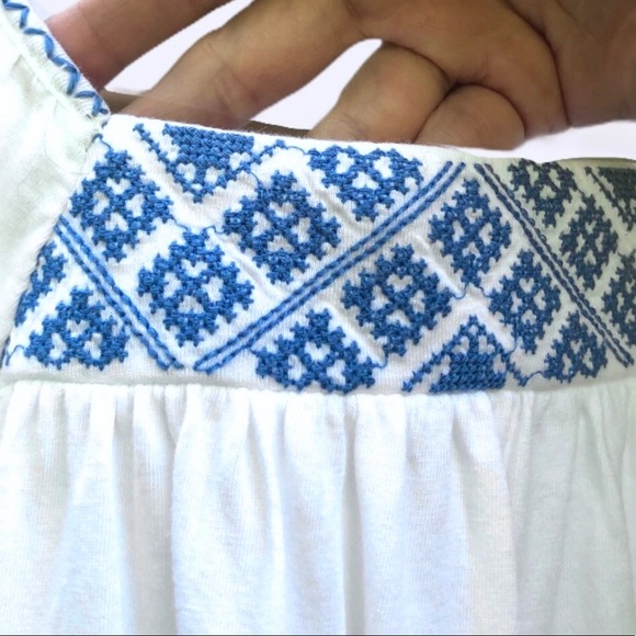 Chaps White Embroidered Short Sleeve Top Size XLP - Picture 5 of 14